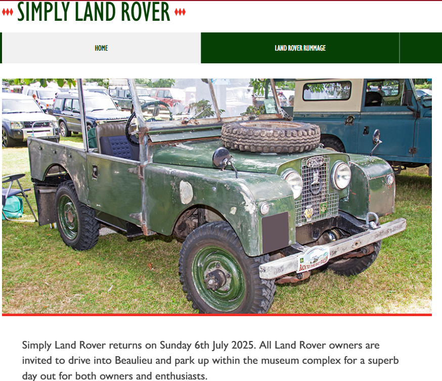 Simply Land Rover Sunday 6th July 2025