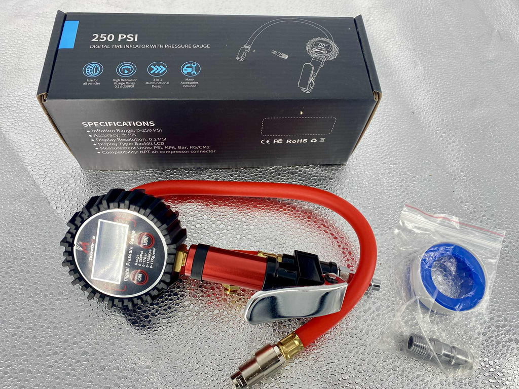 TF2941 TERRAFIRMA TYRE INFLATOR PRESSURE GAUGE