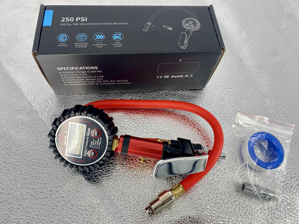 TF2941 TERRAFIRMA TYRE INFLATOR PRESSURE GAUGE