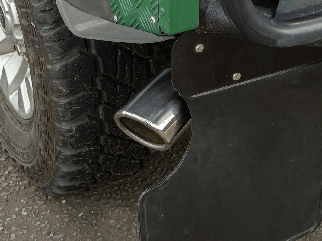 GA568 BIG BORE 3in STRAIGHT THROUGH TAIL PIPE DEF 90" TD5 PUMA