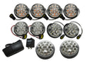 GL1291 WIPAC 73MM CLEAR LED LIGHT KIT WITH 95mm FOG AND REVERSE - DEFENDER