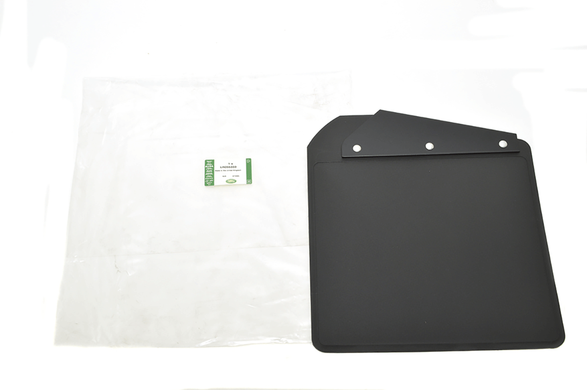 LR055333LR MUDFLAP ASSEMBLY - FRONT - MUDFLAPS - LH - WITH BRACKET - DEF 07> (Copy)