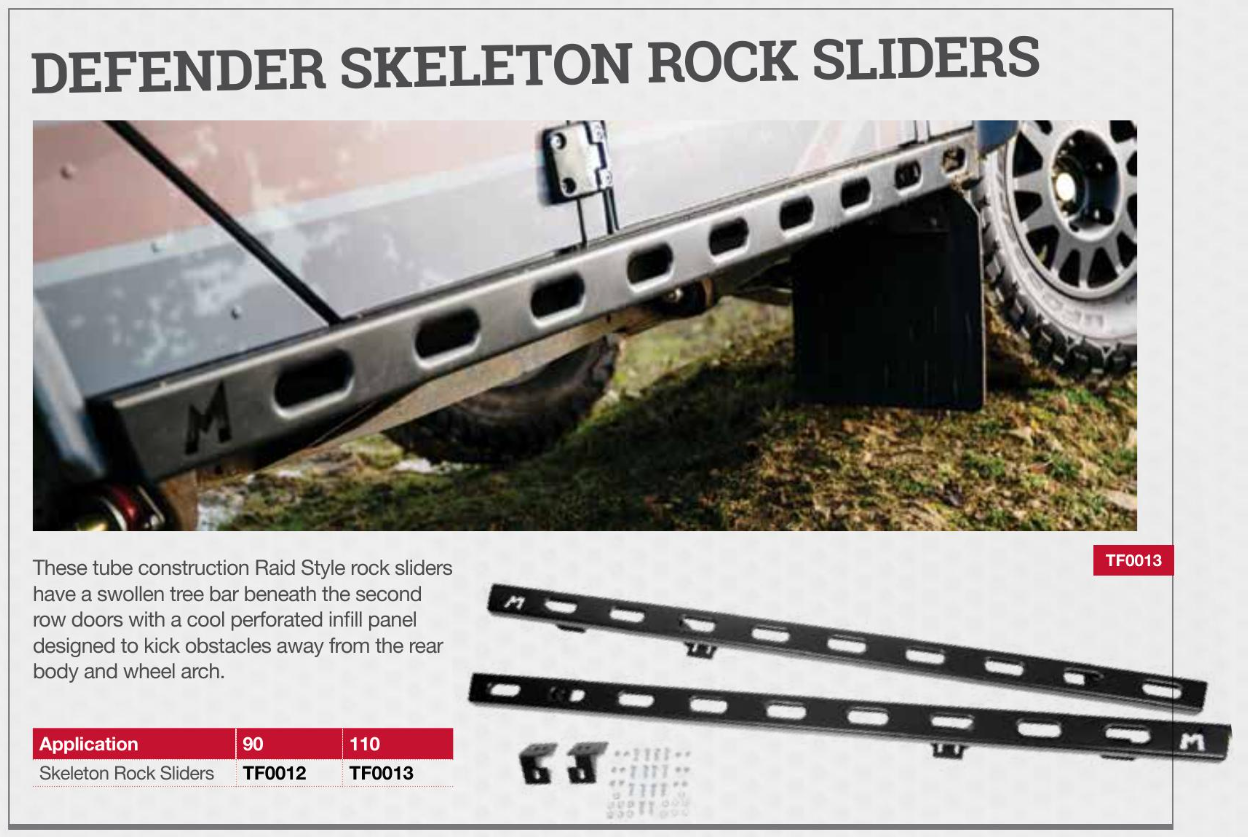 TF0013 TF SKELETON ROCK SLIDERS - DEFENDER 110