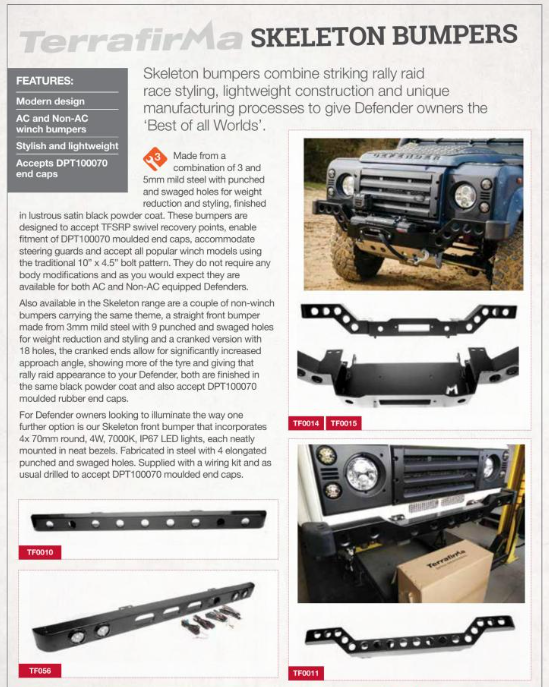 TF0015 TF SKELETON CRANKED WINCH BUMPER DEFENDER WITH AIR CON