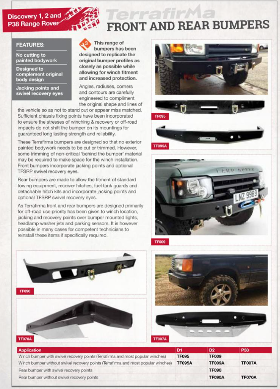 TF095A TERRAFIRMA WINCH BUMPER FOR DISCOVERY 1
