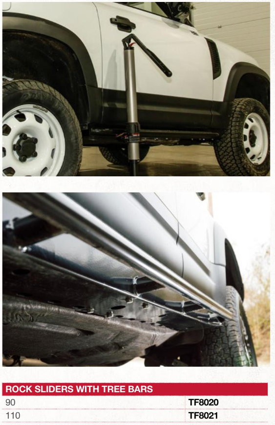 TF8020 TERRAFIRMA ROCK SLIDERS WITH TREE BARS 2020- DEFENDER 90