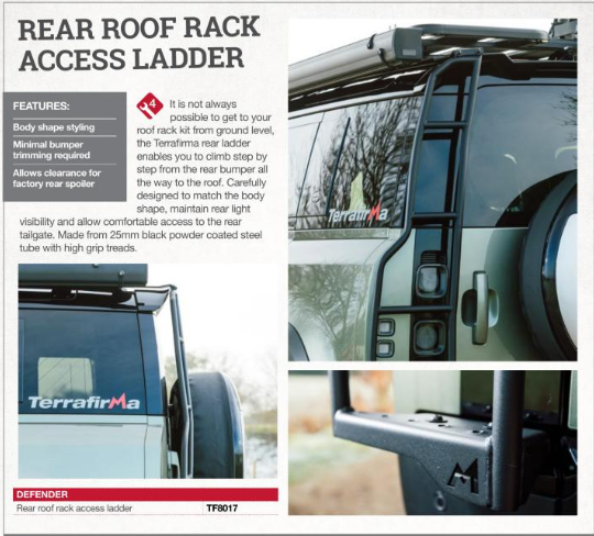 TF8017 TERRAFIRMA REAR ACCESS LADDER 2020- DEFENDER