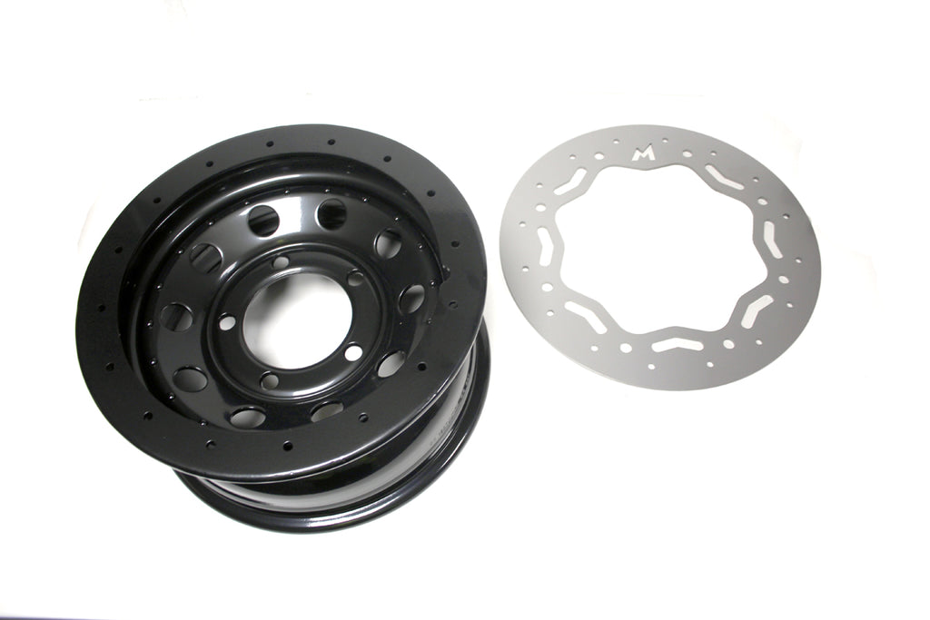 TF112 BLACK MODULAR 7X16 STEEL WHEEL WITH WELDED ON BEADLOCK-DEF-RRC-D1