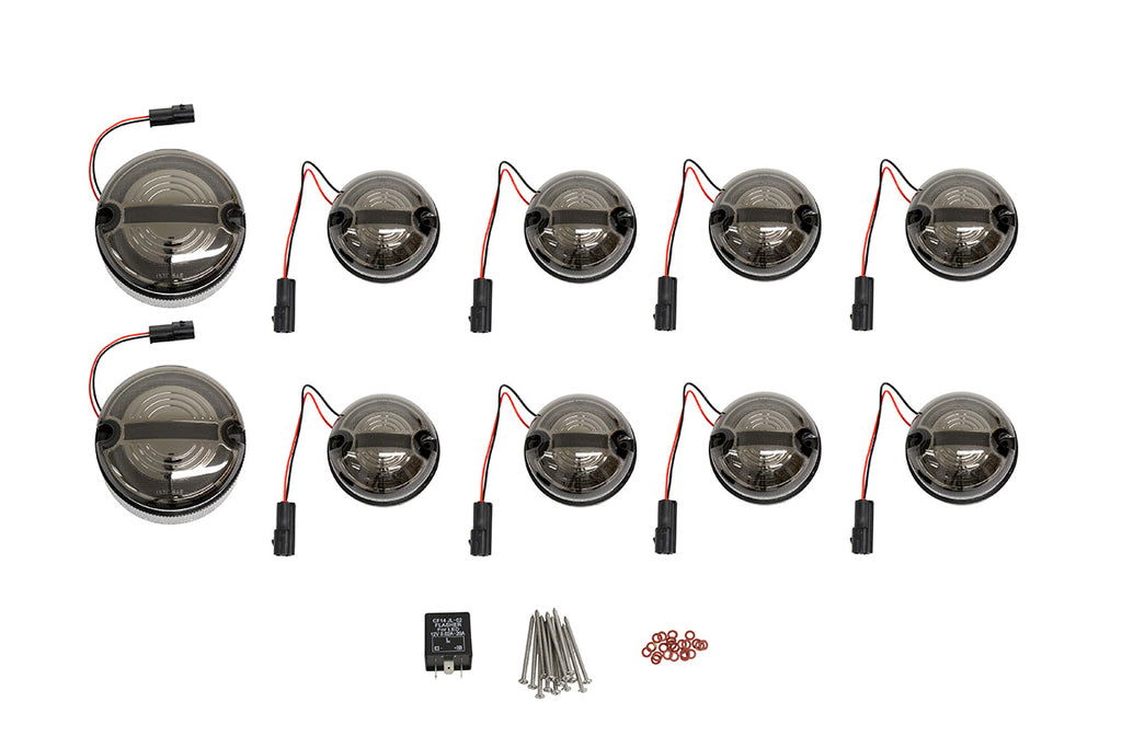 TF31037 73MM HALO & BAR STYLE LED DEFENDER LIGHT KIT - SMOKED