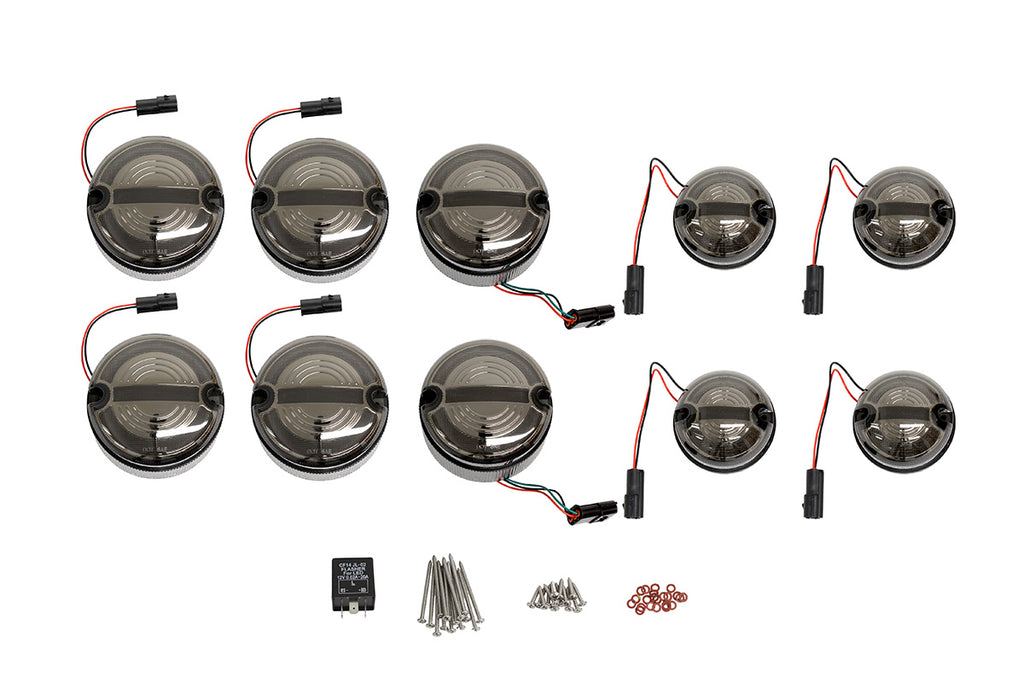 TF31040 95MM HALO & BAR STYLE LED DEFENDER LIGHT KIT - SMOKED