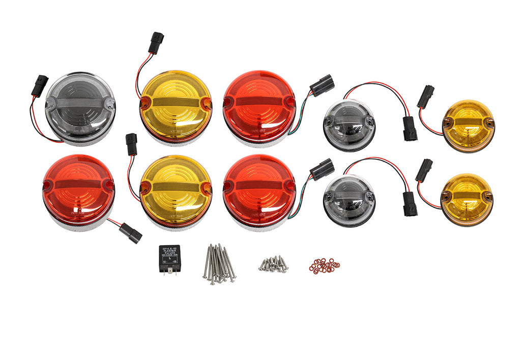 TF31041 95MM HALO & BAR STYLE LED DEFENDER LIGHT KIT - COLOURED