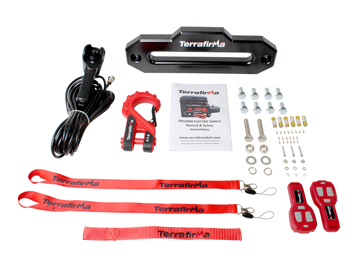 TF3360 TERRAFIRMA TWIN MOTOR HIGH SPEED 12000LB WINCH WITH 50M SYNTHETIC ROPE