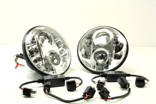 TF711 TERRAFIRMA 7" LED HEADLIGHT (PAIR) LHD & E-MARKED-DOT APPROVED