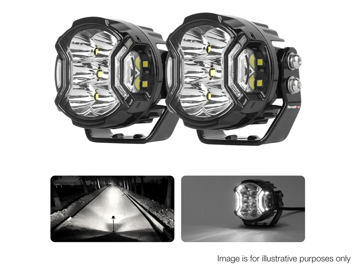 TF7701 TERRAFIRMA 3" LED DRIVING LIGHTS WITH DRL 8700LM (PAIR)