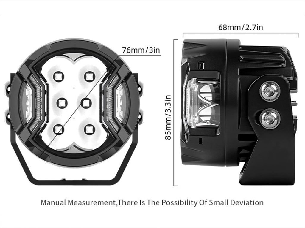 TF7701 TERRAFIRMA 3" LED DRIVING LIGHTS WITH DRL 8700LM (PAIR)