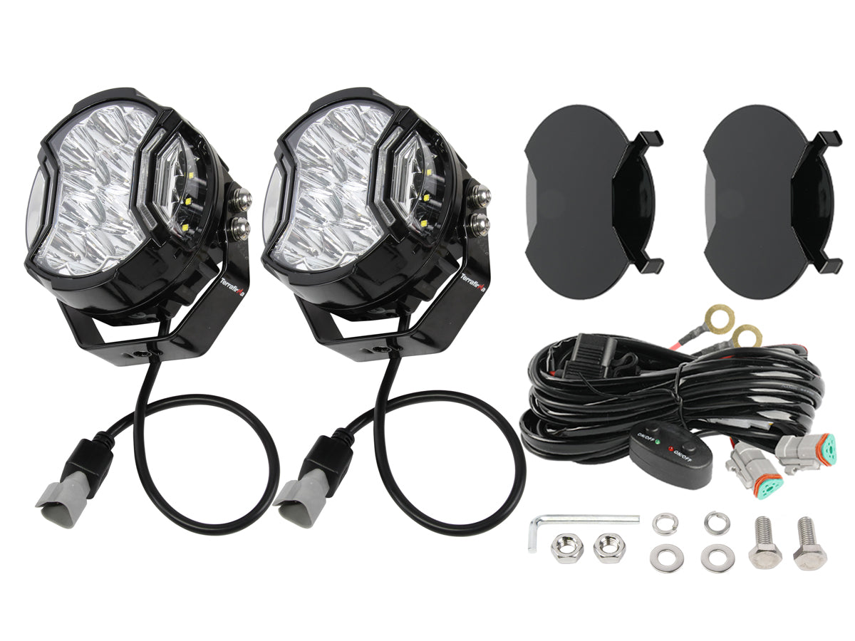 TF7702 TERRAFIRMA 5" LED DRIVING LIGHTS WITH DRL 17500LM (PAIR)