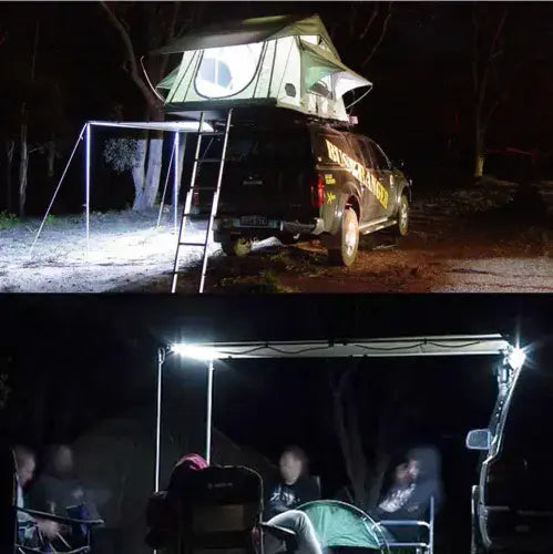 WDA001 Awning 12V Dimmable LED Camping Light Rigid Strips Amber And White