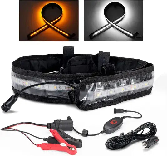 WDA002 Awning 12V Dimmable LED Camping Light Roll-up Flexible Strips Amber And White