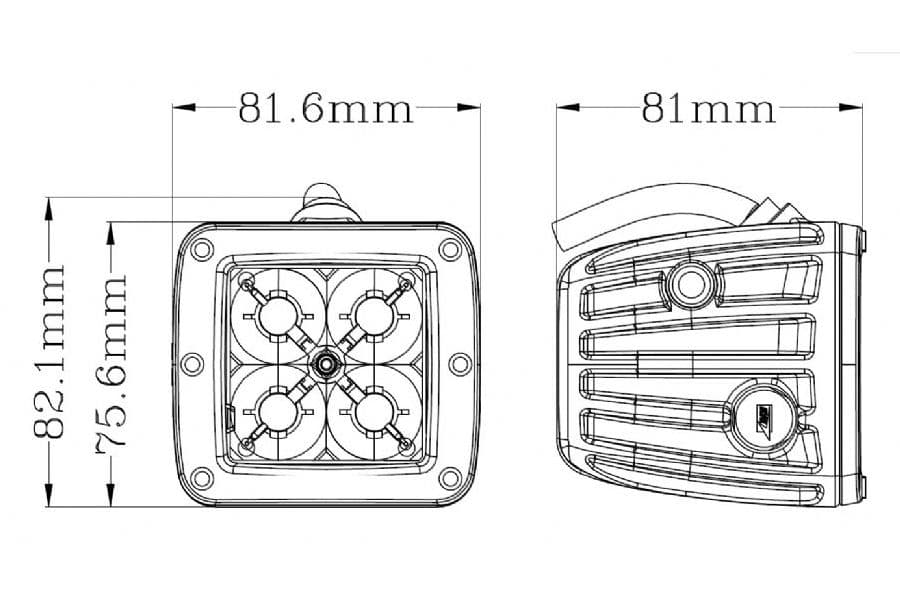 WDD0039 WILDERNESS LIGHTING COMPACT 4 - Flood Beam Pattern