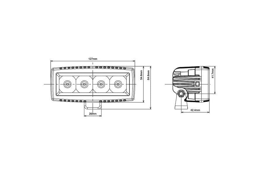 WDD0045 WILDERNESS LIGHTING COMPACT 2+ - Flood Beam Pattern